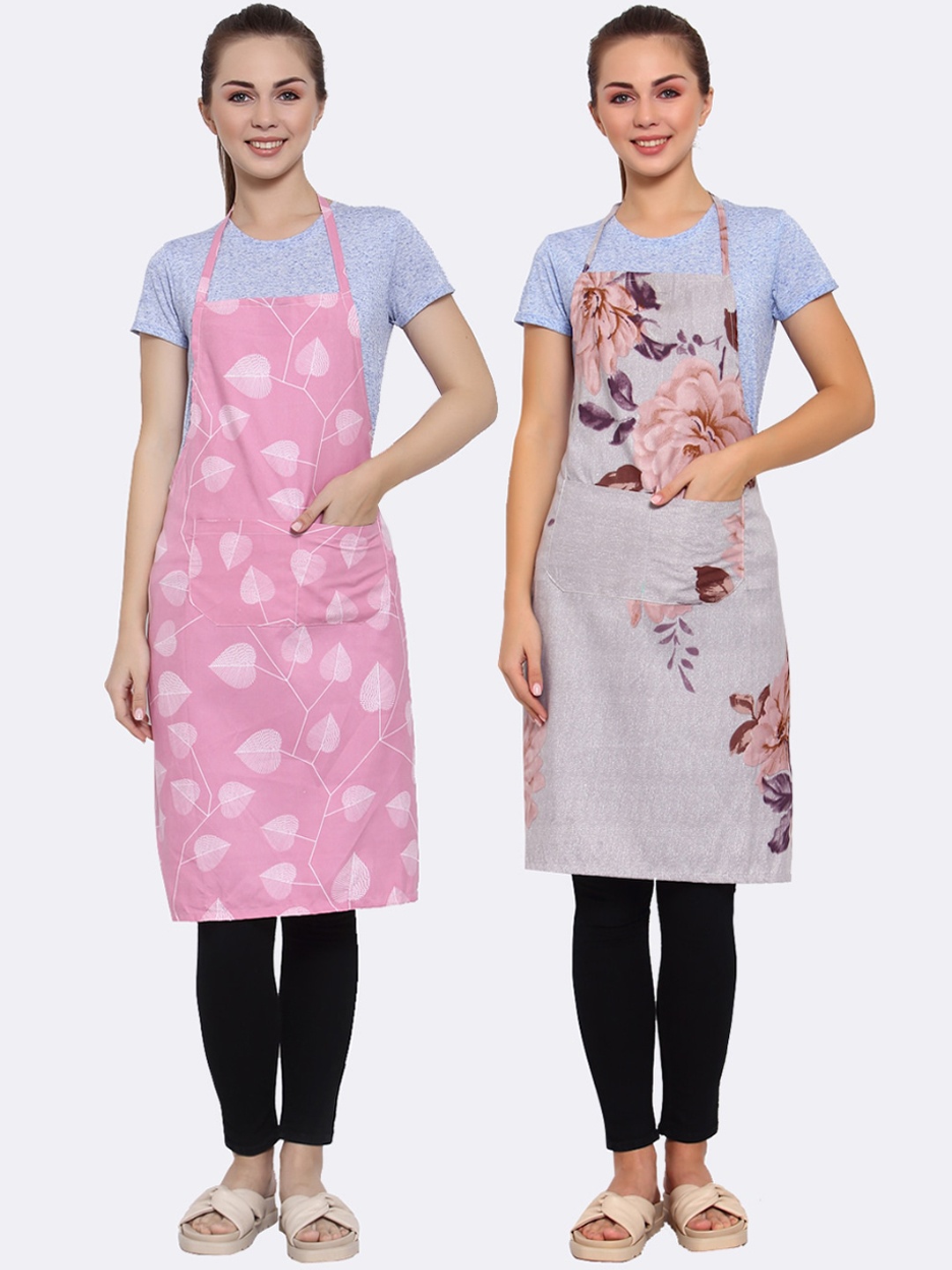 

Arrabi Pack Of 2 Multicoloured Printed Aprons, Multi