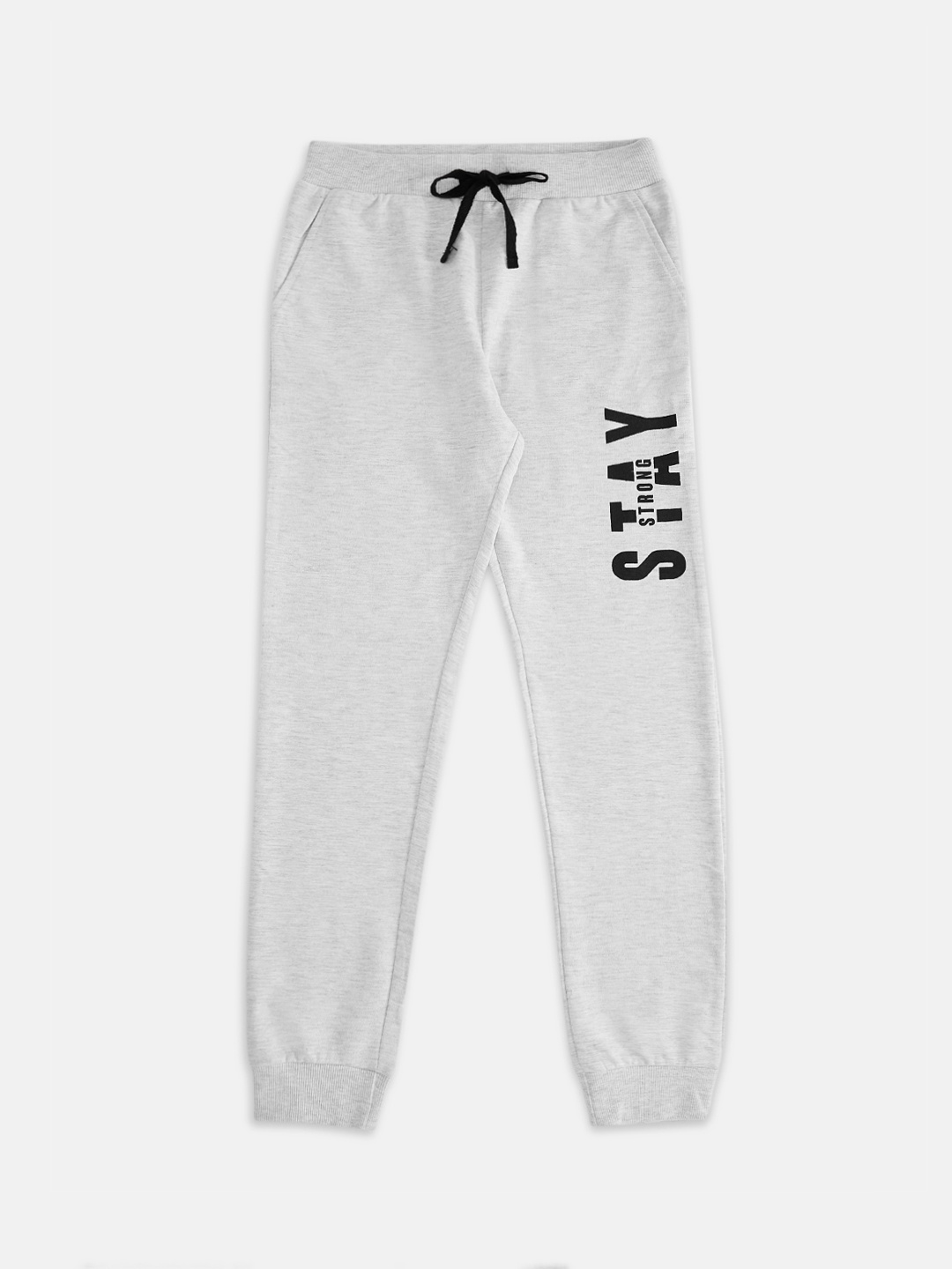 

Pantaloons Junior Boys Grey Melange Solid Pure Cotton Joggers