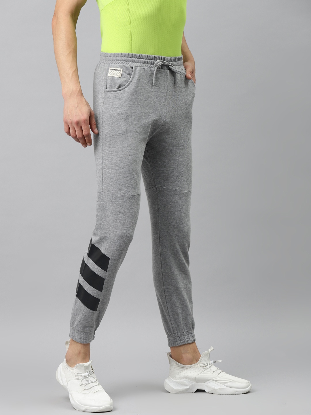 

Hubberholme Men Grey Solid Joggers