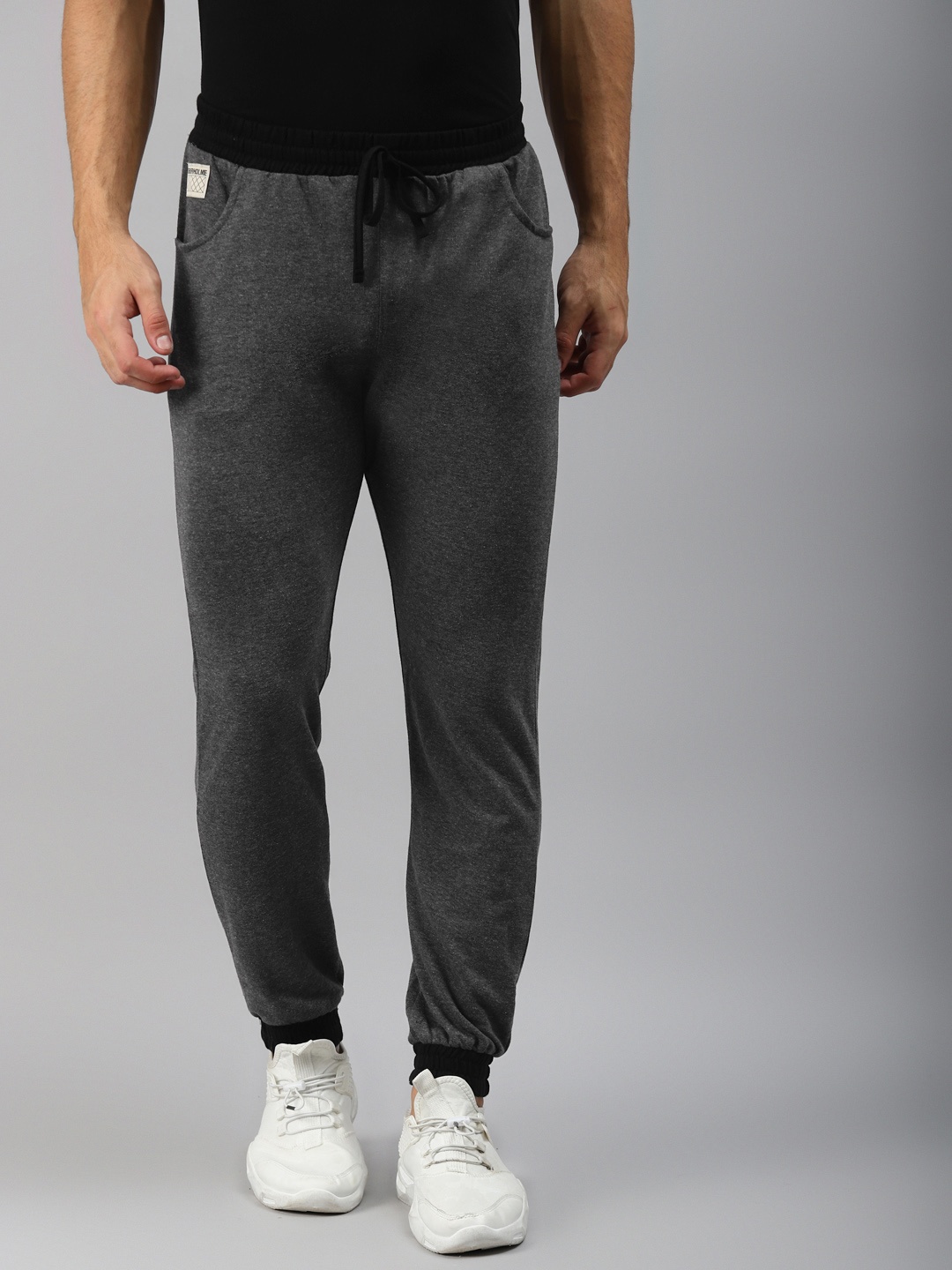 

Hubberholme Men Grey Solid Joggers