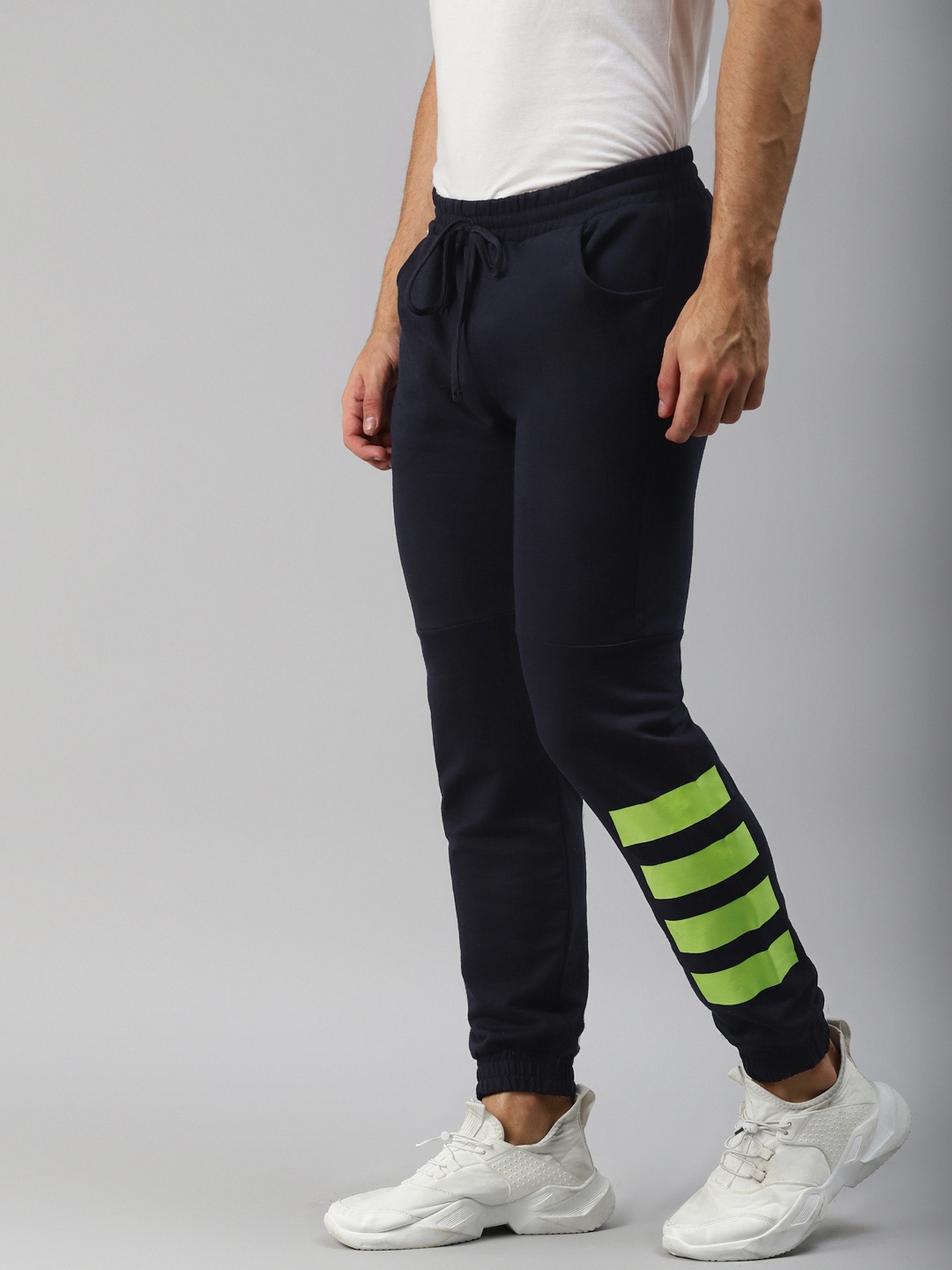 

Hubberholme Men Navy Blue Cotton Solid Joggers