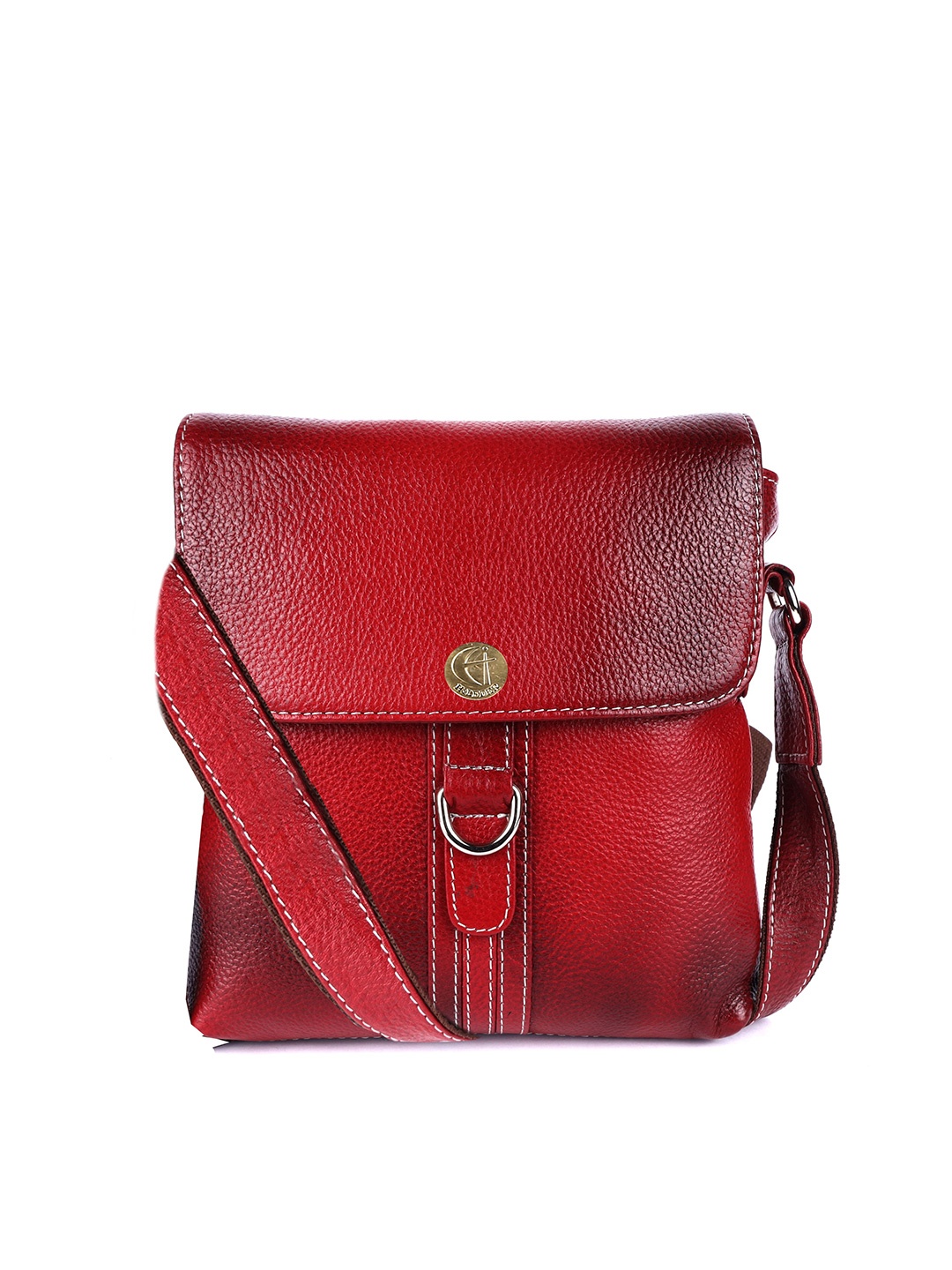 

HiLEDER Unisex Pure Leather Cross Body Messenger Bag, Maroon