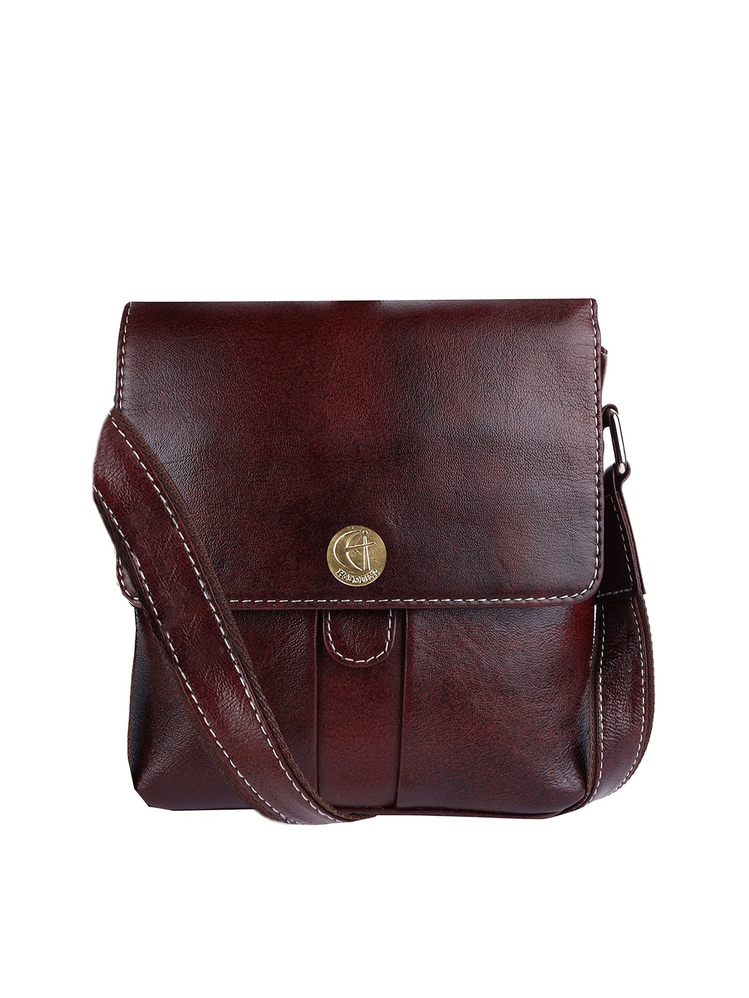 

HiLEDER Unisex Pure Leather Sling Bag, Brown