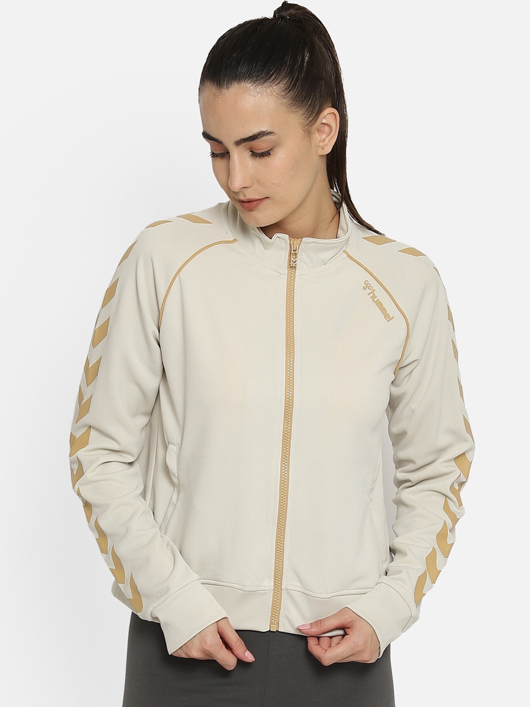 

hummel Women Off White Bomber Jacket