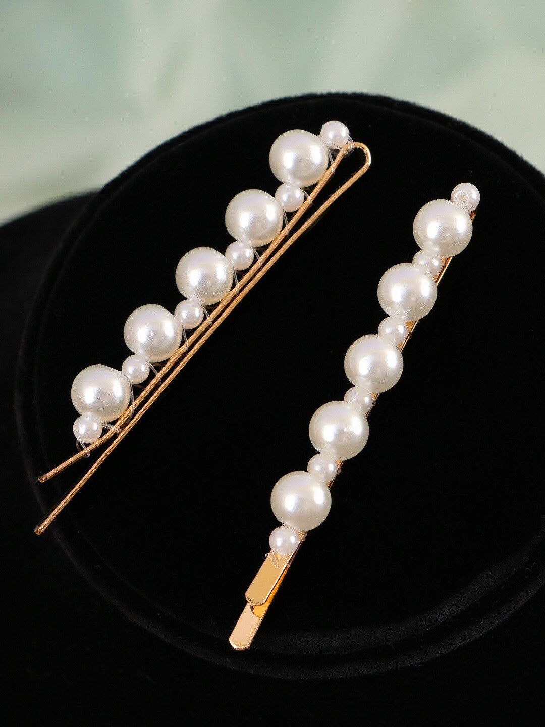 

Crunchy Fashion Women Set of 2 Gold Hair Pins