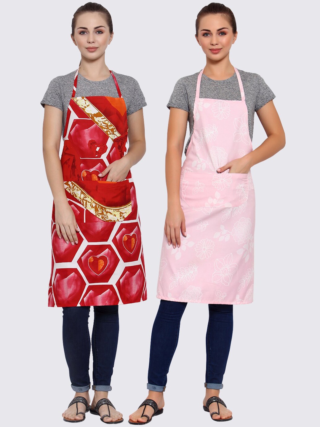 

Arrabi Pack of 2 Multi Printed Aprons