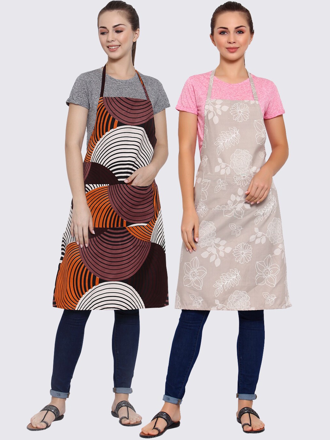 

Arrabi Pack of 2 Multi Printed Aprons