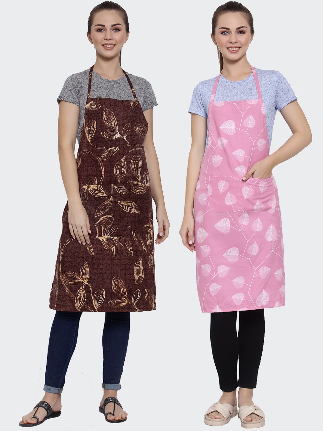 

Arrabi Pack Of 2 Multicoloured Printed Aprons, Multi