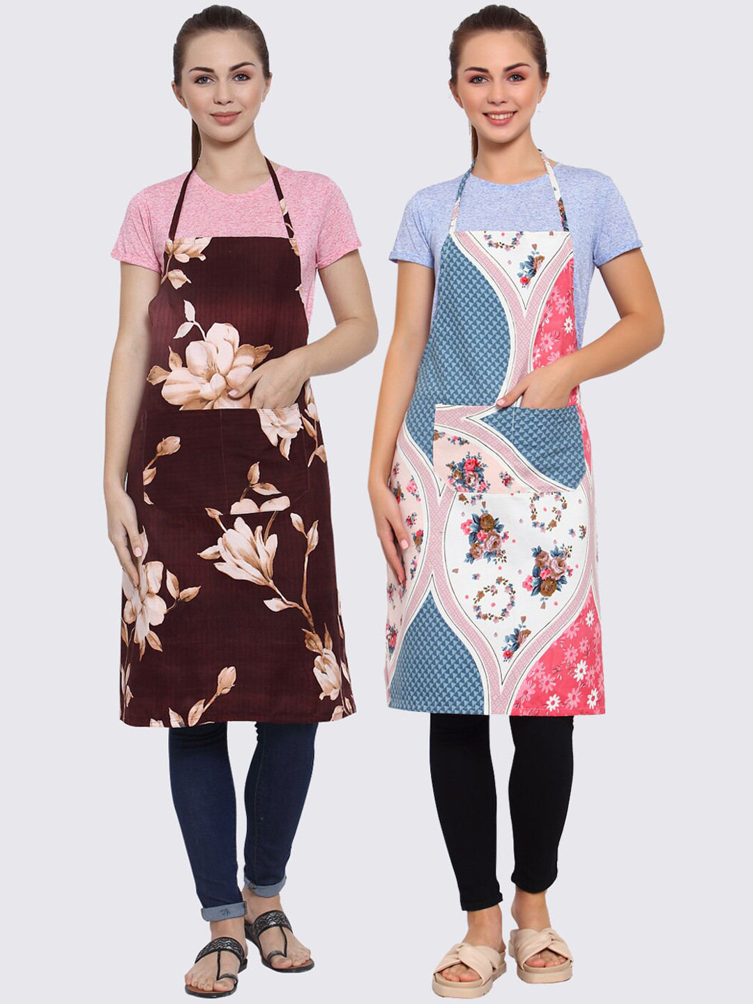 

Arrabi Pack of 2 Multi Printed Aprons