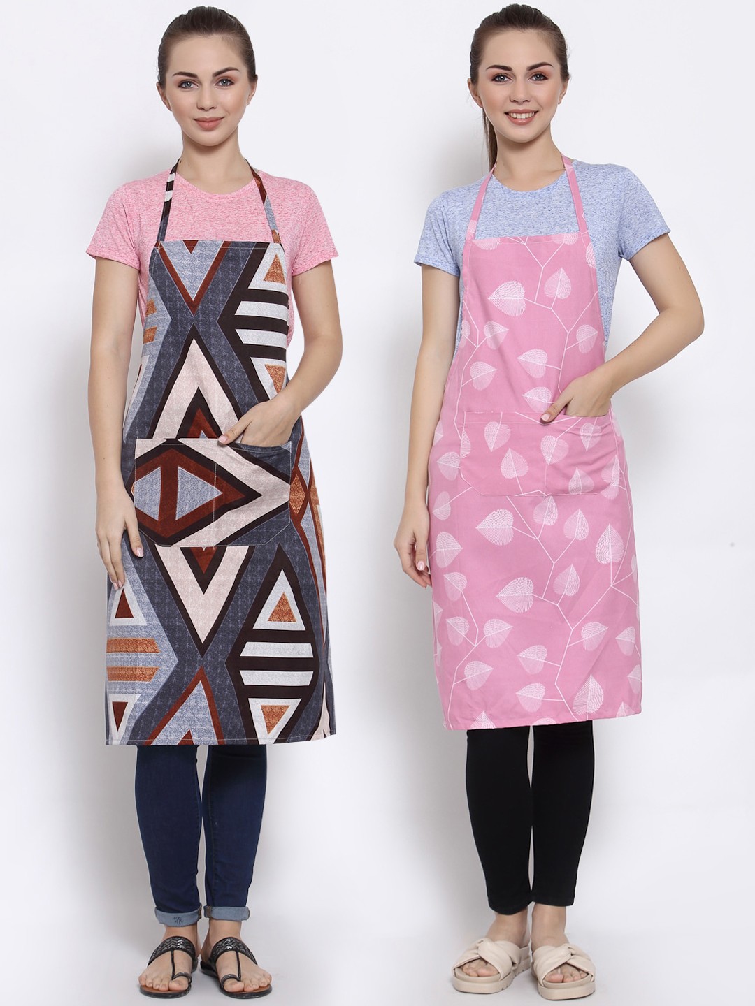 

Arrabi Multicoloured Pack of 2 Printed Aprons, Multi