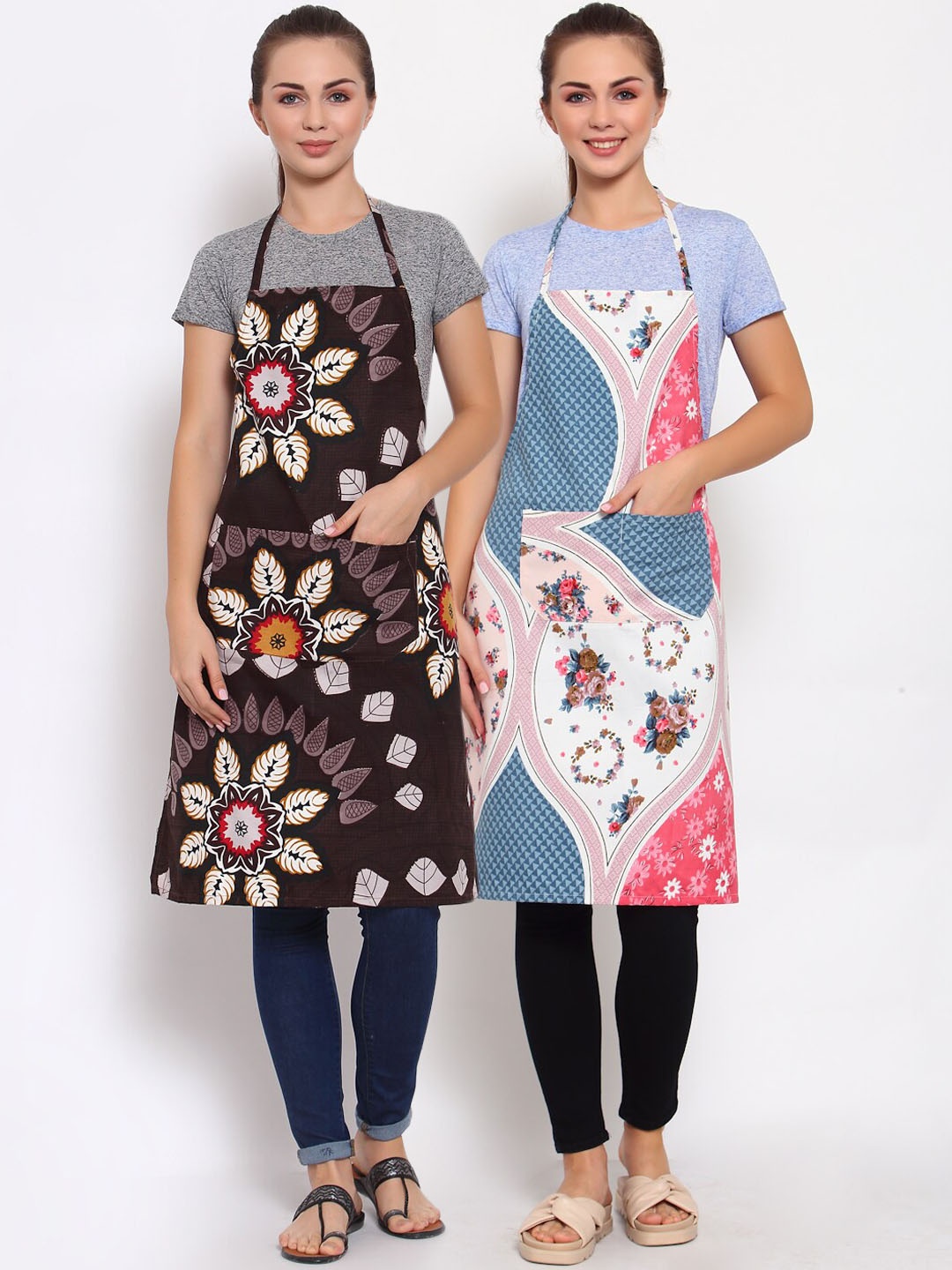 

Arrabi Pack of 2 Multi Printed Aprons