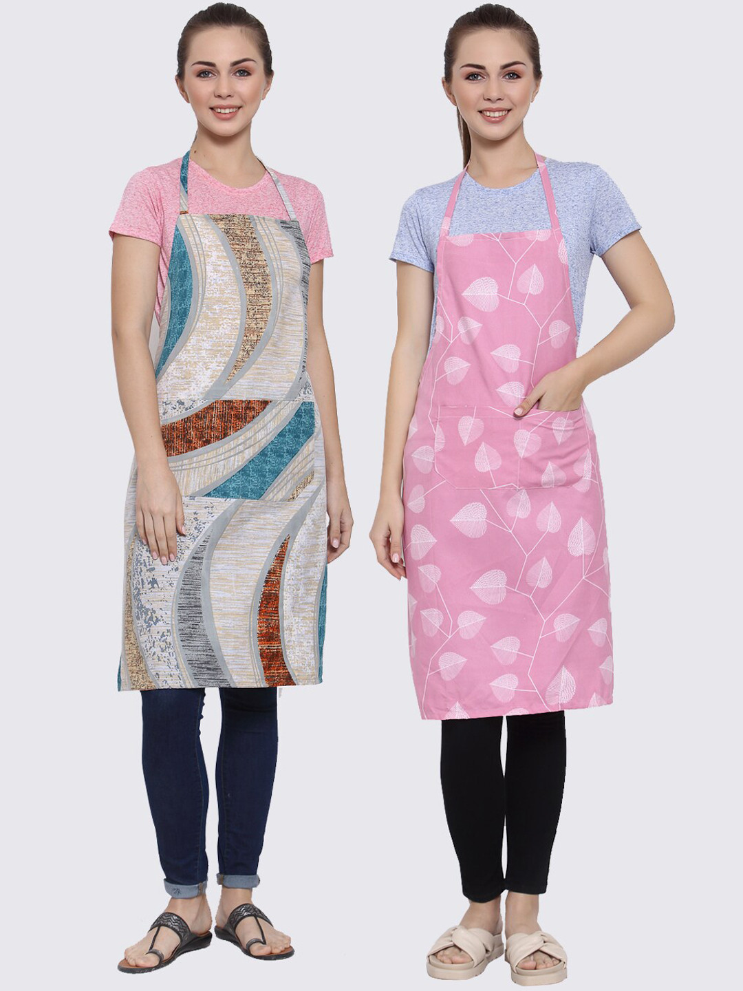 

Arrabi Pack of 2 Multi Printed Aprons