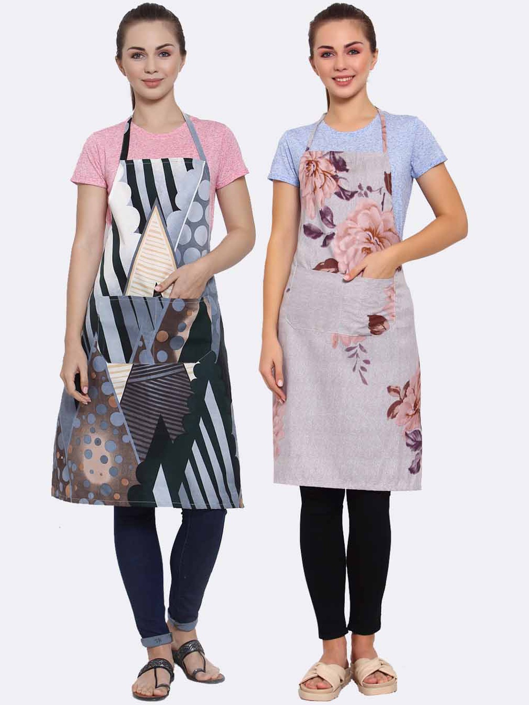 

Arrabi Pack of 2 Multi Printed Aprons