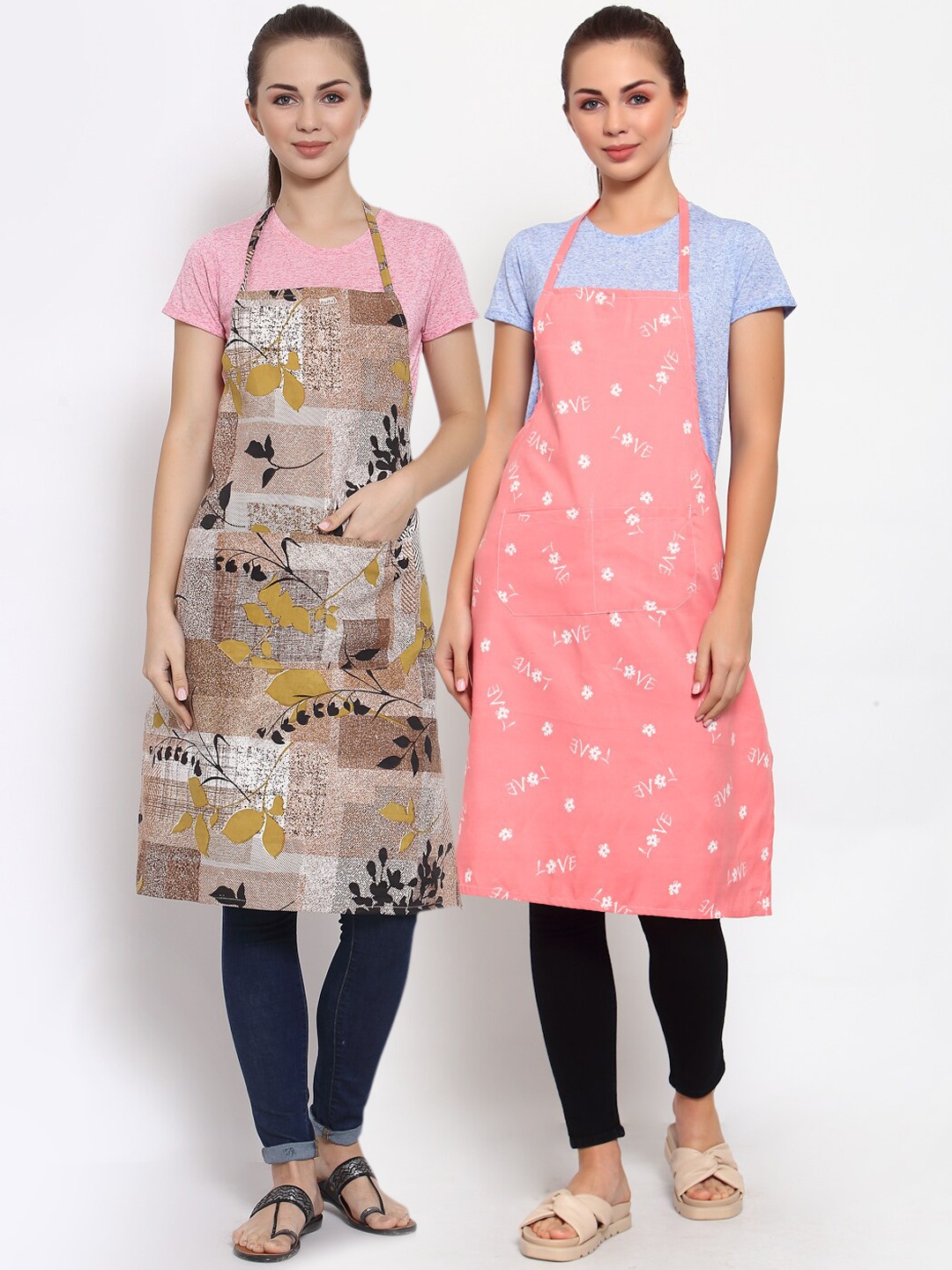 

Arrabi Pack of 2 Multicolored Printed Apron, Multi