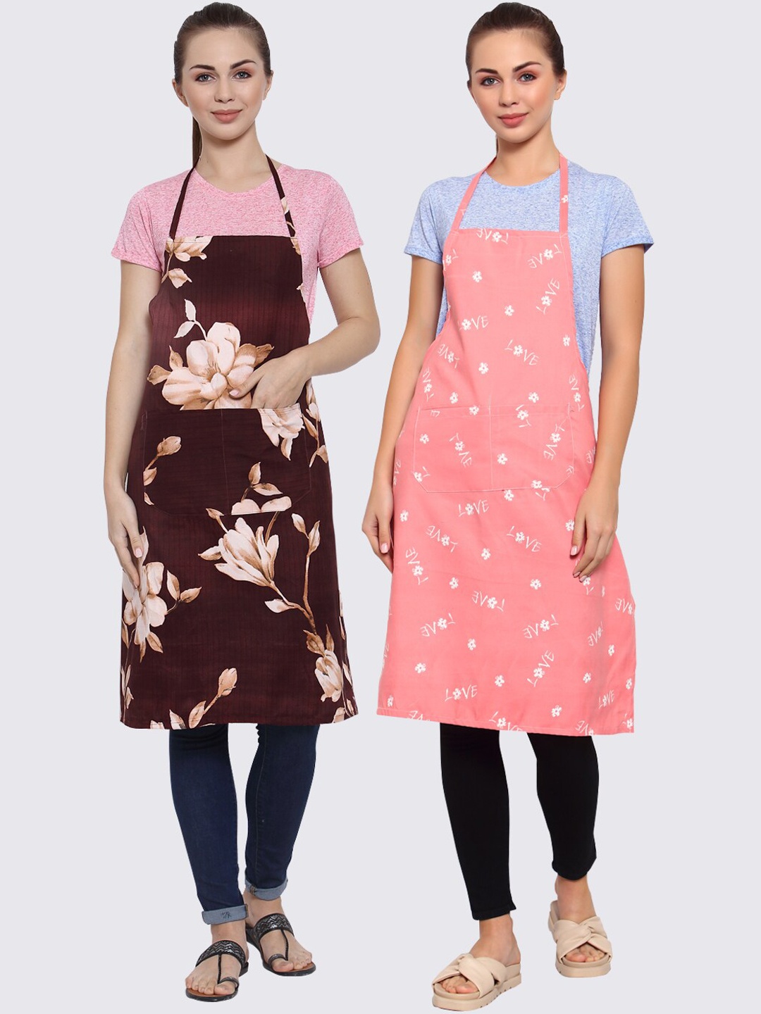 

Arrabi Pack of 2 Multi Printed Aprons