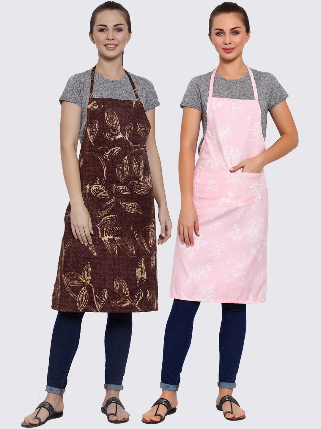 

Arrabi Multicoloured Pack of 2 Printed Aprons, Multi