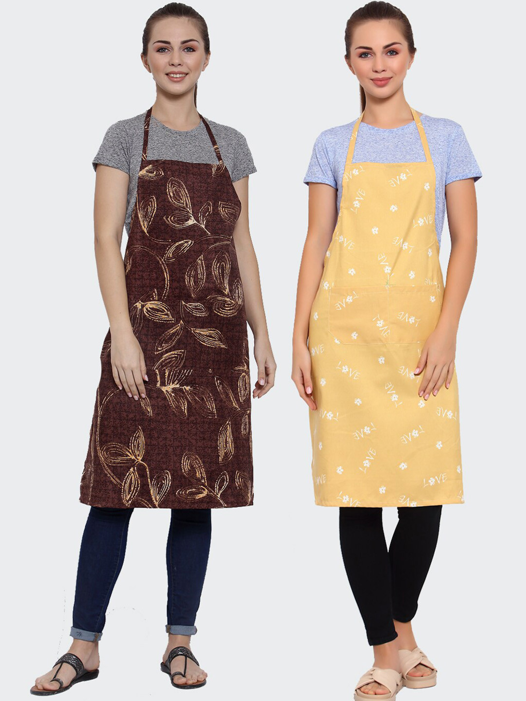 

Arrabi Pack of 2 Multi Printed Aprons