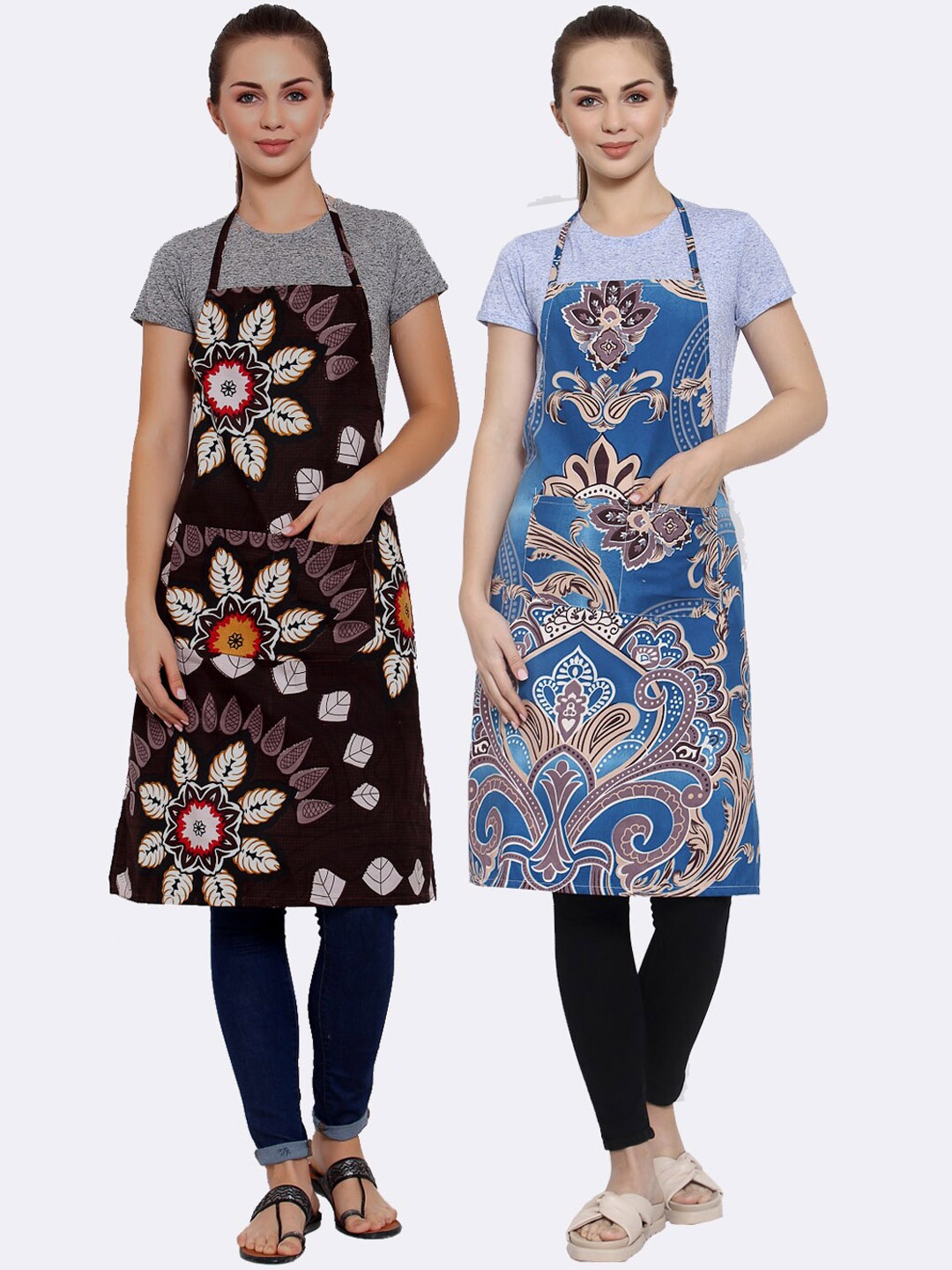 

Arrabi Pack of 2 Multi Printed Aprons