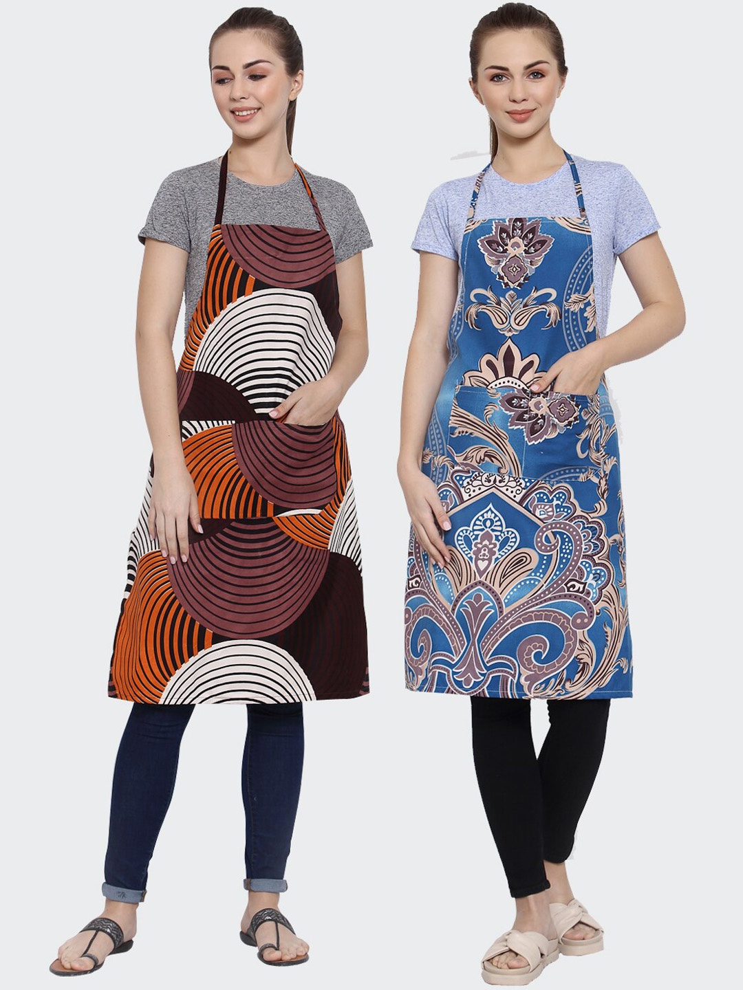 

Arrabi Pack of 2 Multi Printed Aprons