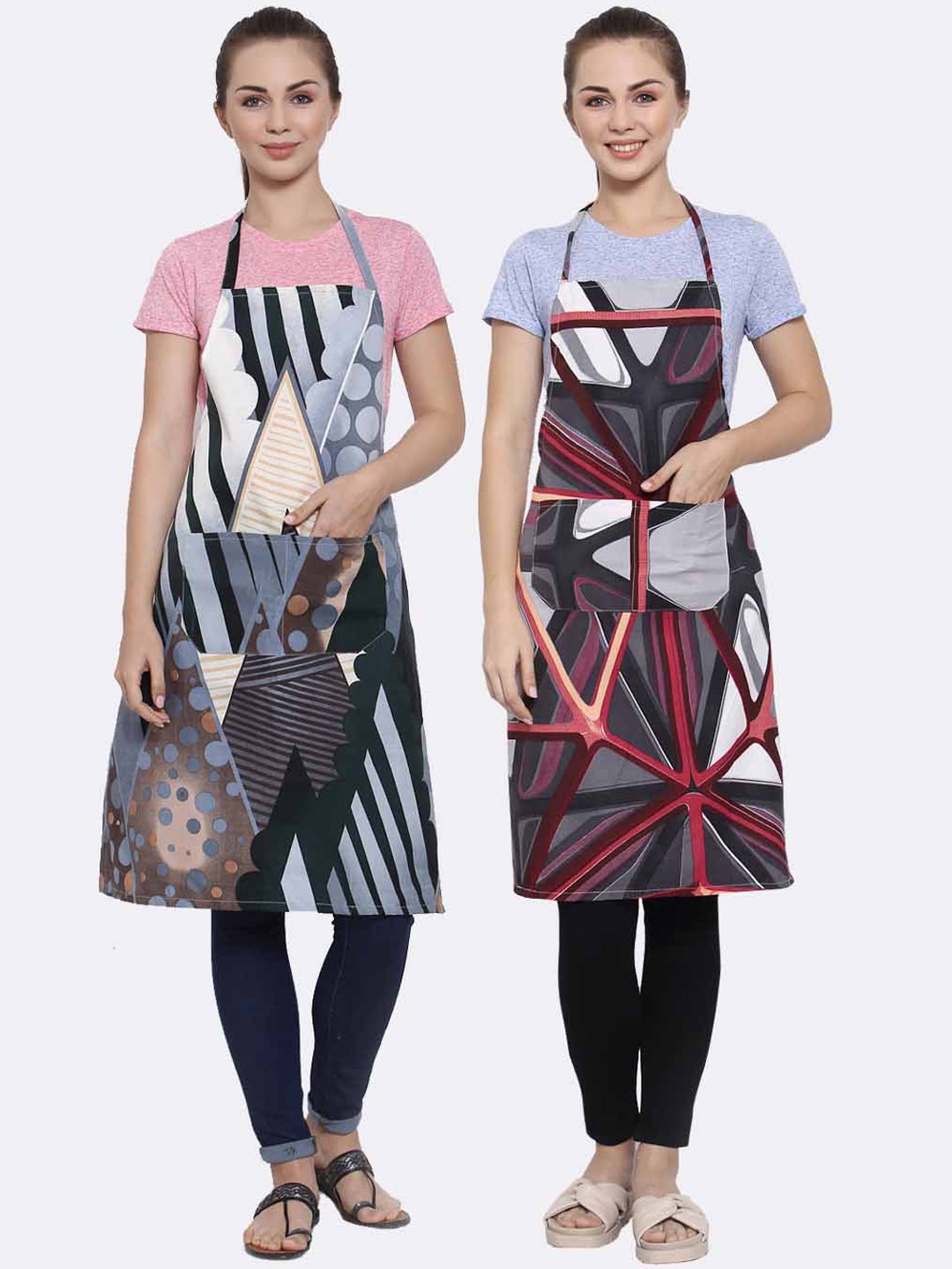 

Arrabi Pack of 2 Multi Printed Aprons