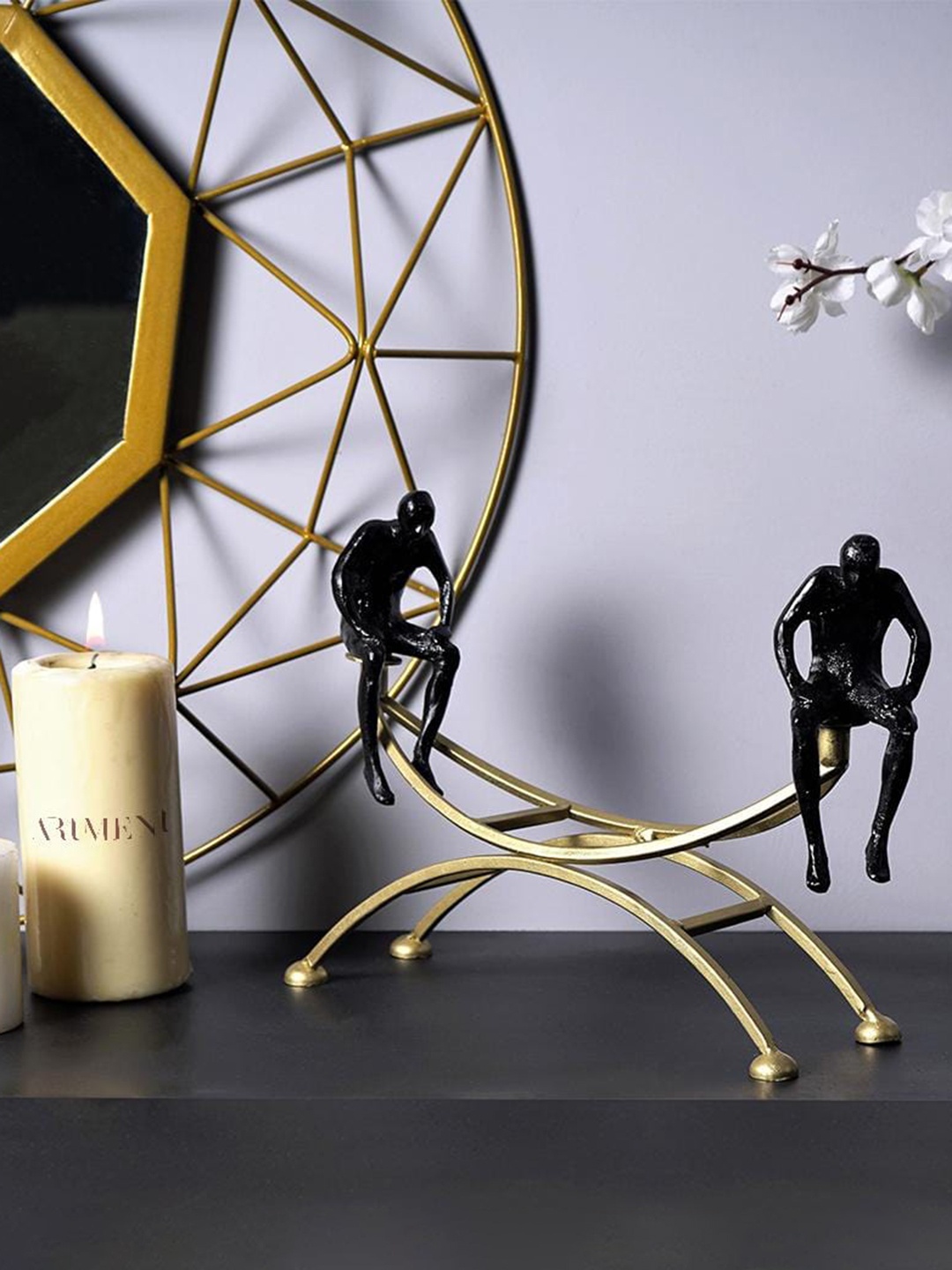 

THE ARTMENT Black & Gold-Toned Modern Art Balance It Out Showpiece