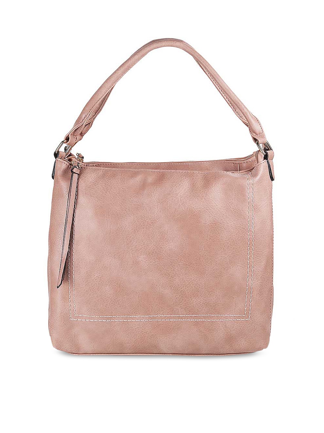 

WALKWAY by Metro Purple Textured Structured Hobo Bag with Tasselled