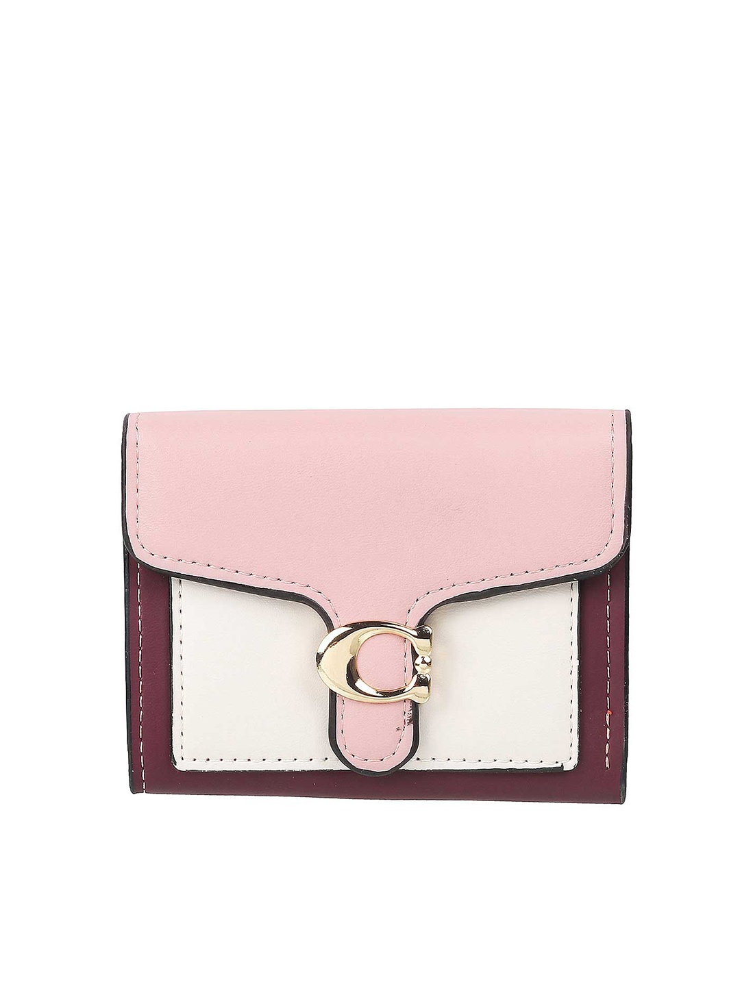 

WALKWAY by Metro Pink & White Envelope Clutch