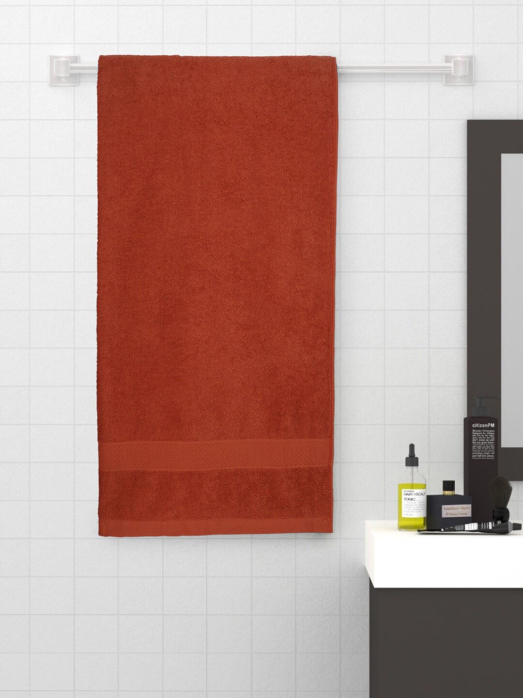 

Raymond Home Orange 380 GSM Cotton Bath Towel