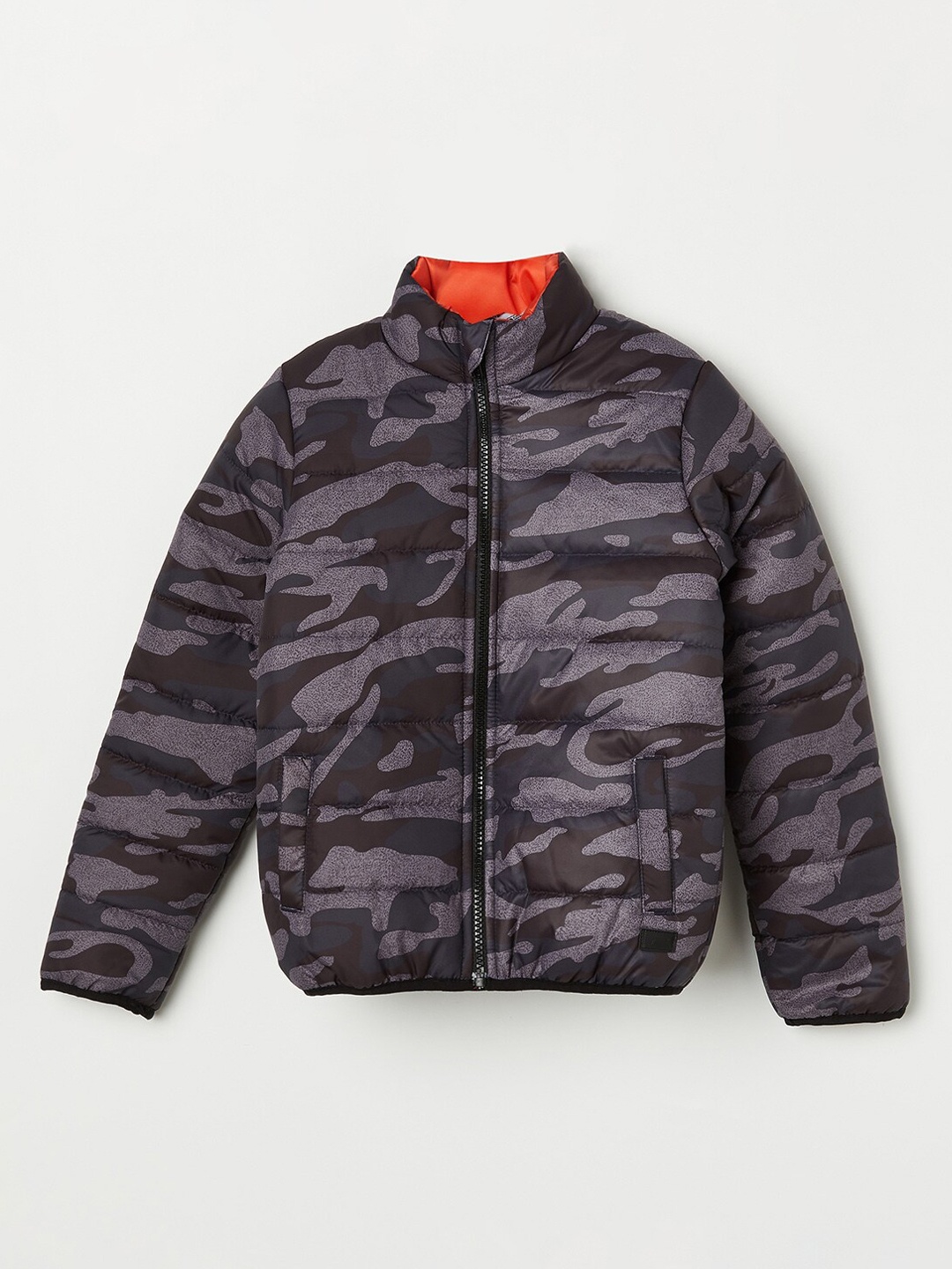

Fame Forever by Lifestyle Boys Black & Grey Camouflage Padded Jacket