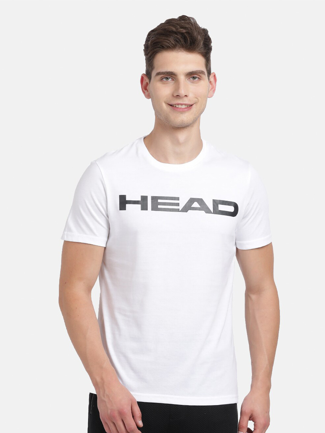 

Head Men White Typography Slim Fit T-shirt