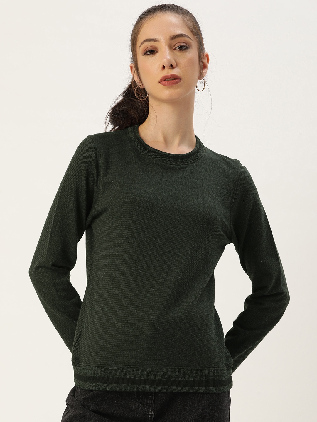 

ARISE Women Green Sweatshirt