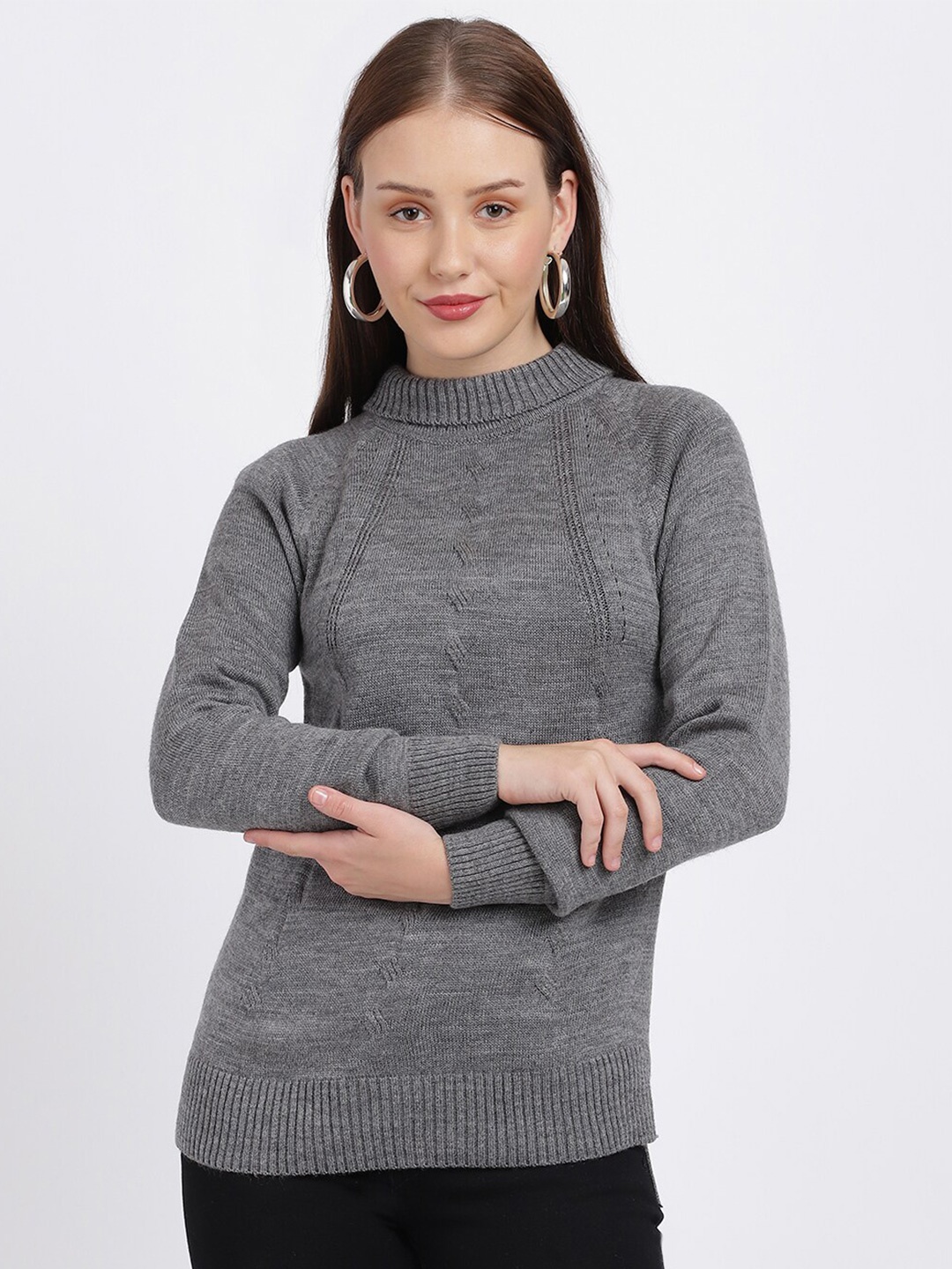 

BEVERLY BLUES Women Grey Pullover