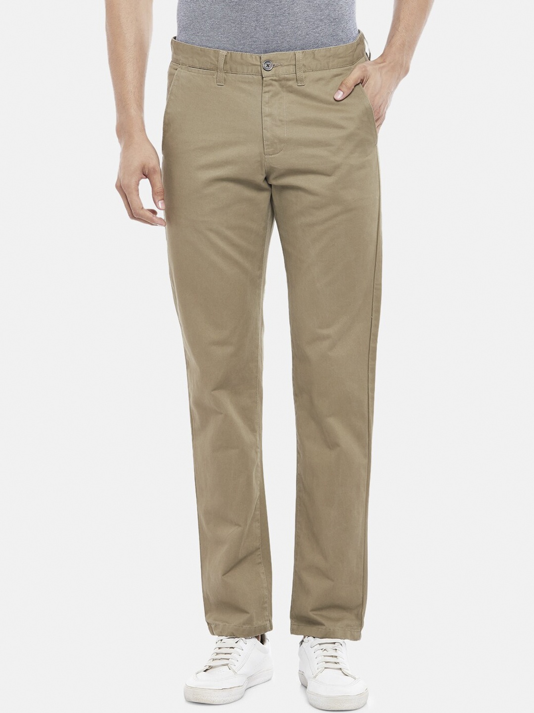 

BYFORD by Pantaloons Men Brown Chinos Trousers