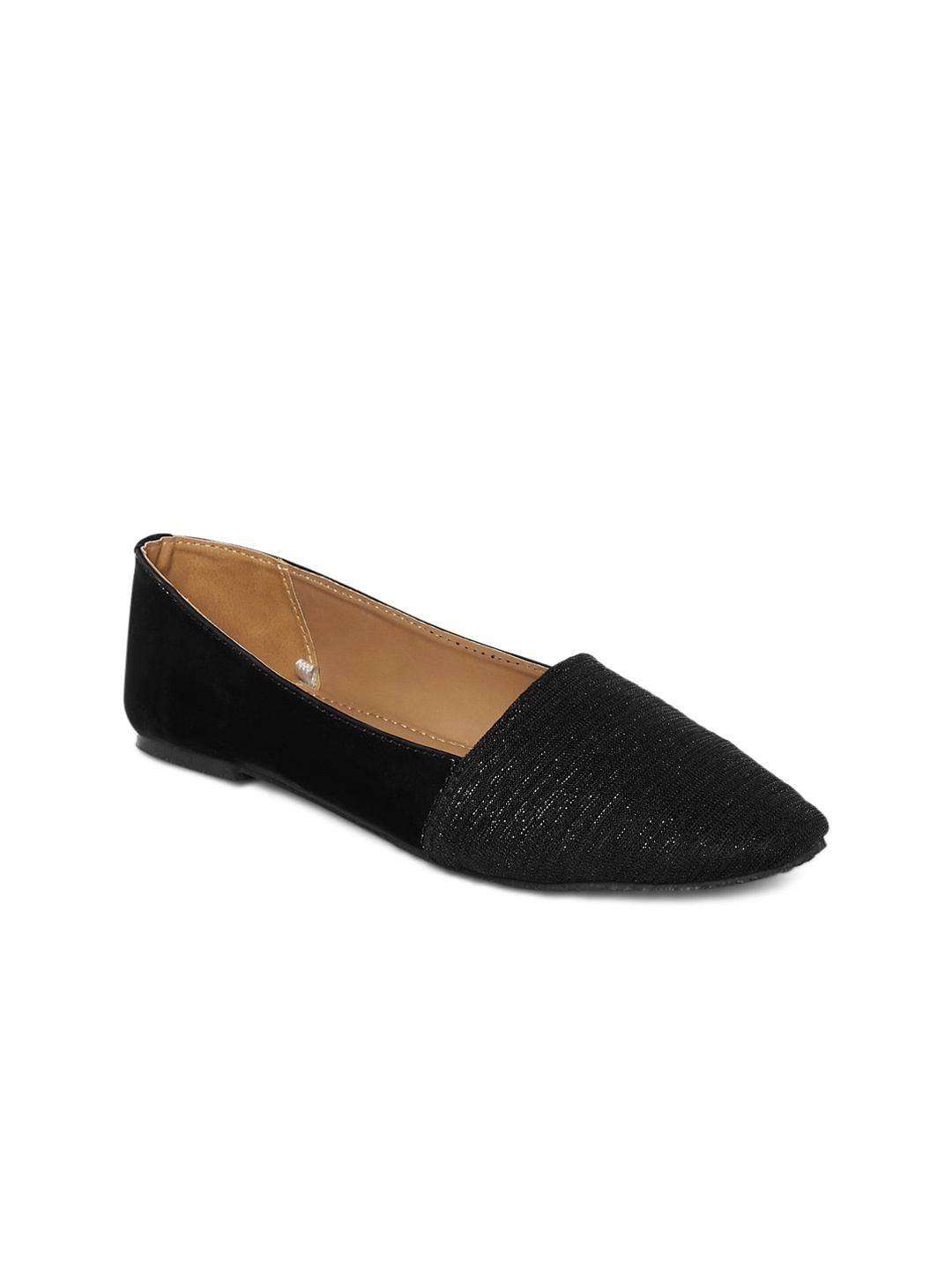 

People Women Black Printed Ballerinas Flats