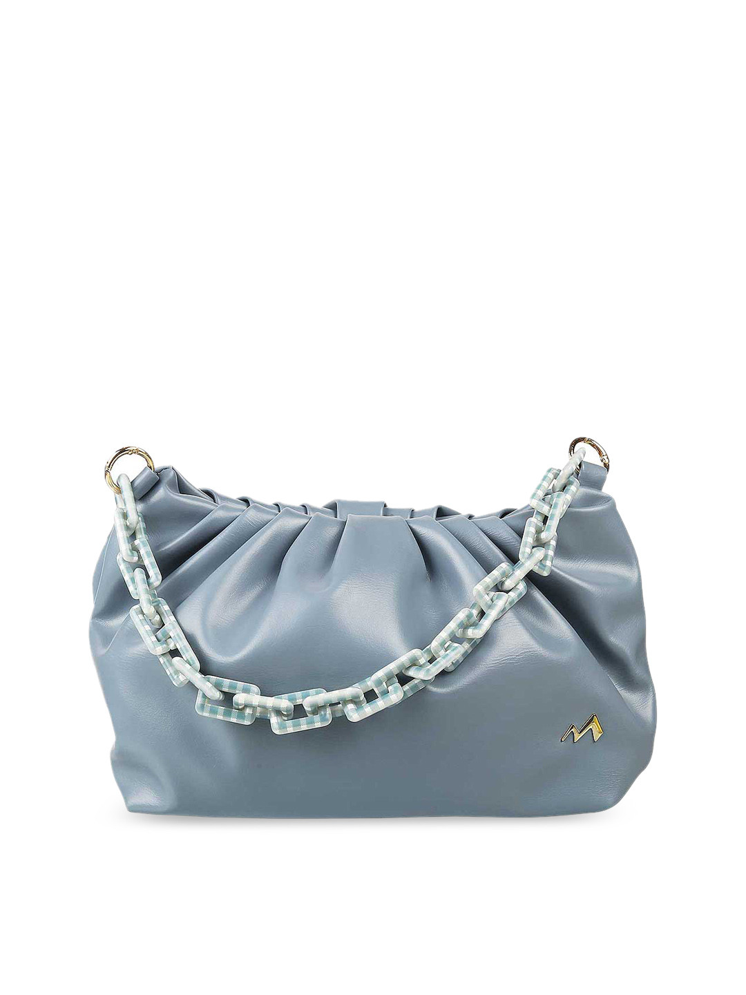 

Metro Blue PU Structured Shoulder Bag