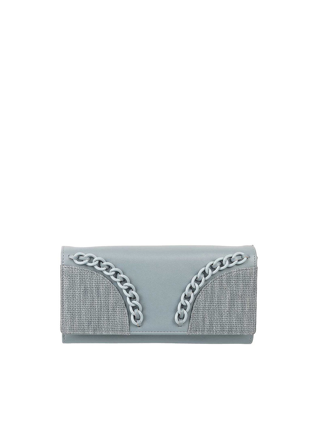 

Metro Women Blue Embellished Enveloped Clutch