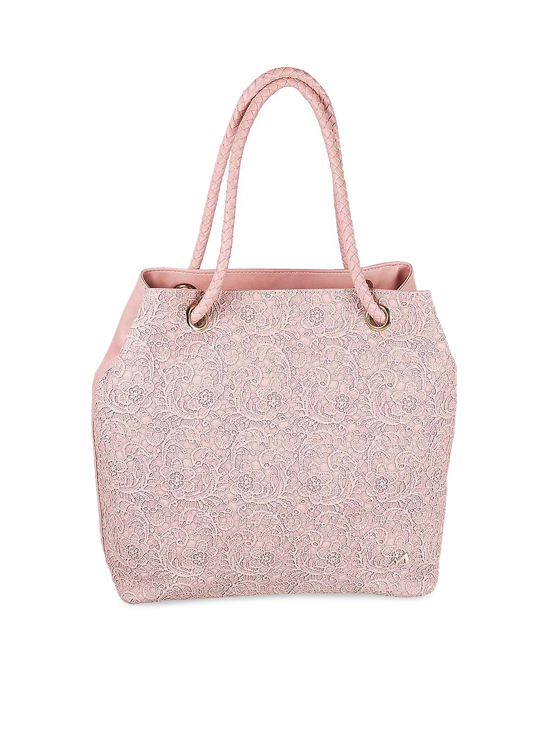 

Metro Women Pink PU Oversized Structured Handheld Bag