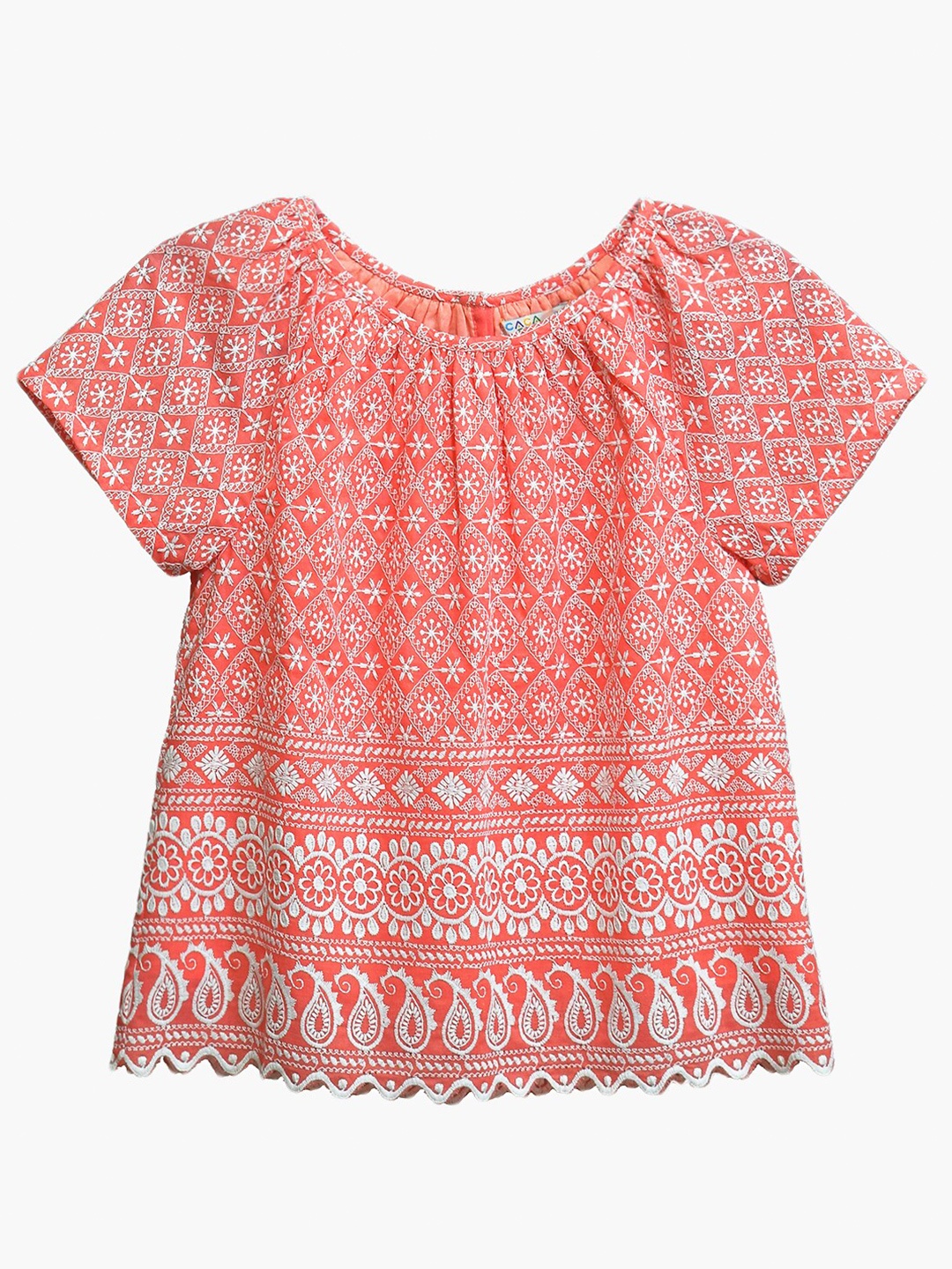 

CACA CINA Coral Floral Regular Top