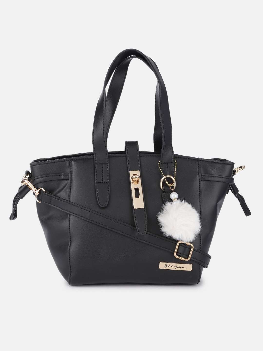 

Mast & Harbour Black Structured Handheld Bag