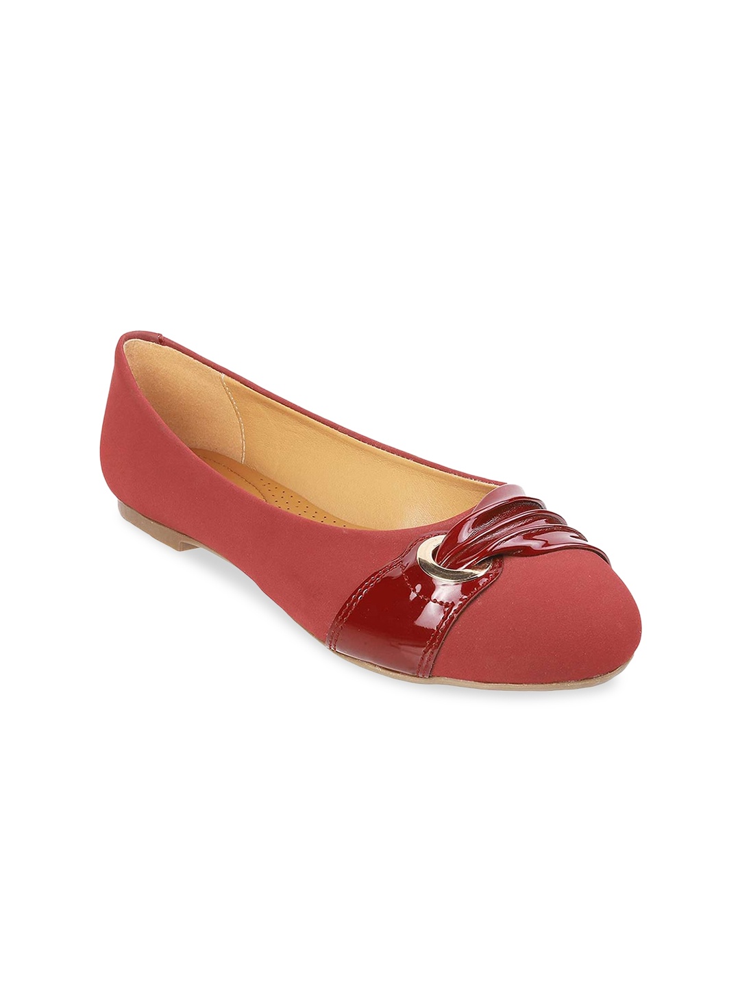 

Metro Women Pink & Maroon Colourblocked Ballerinas Flats