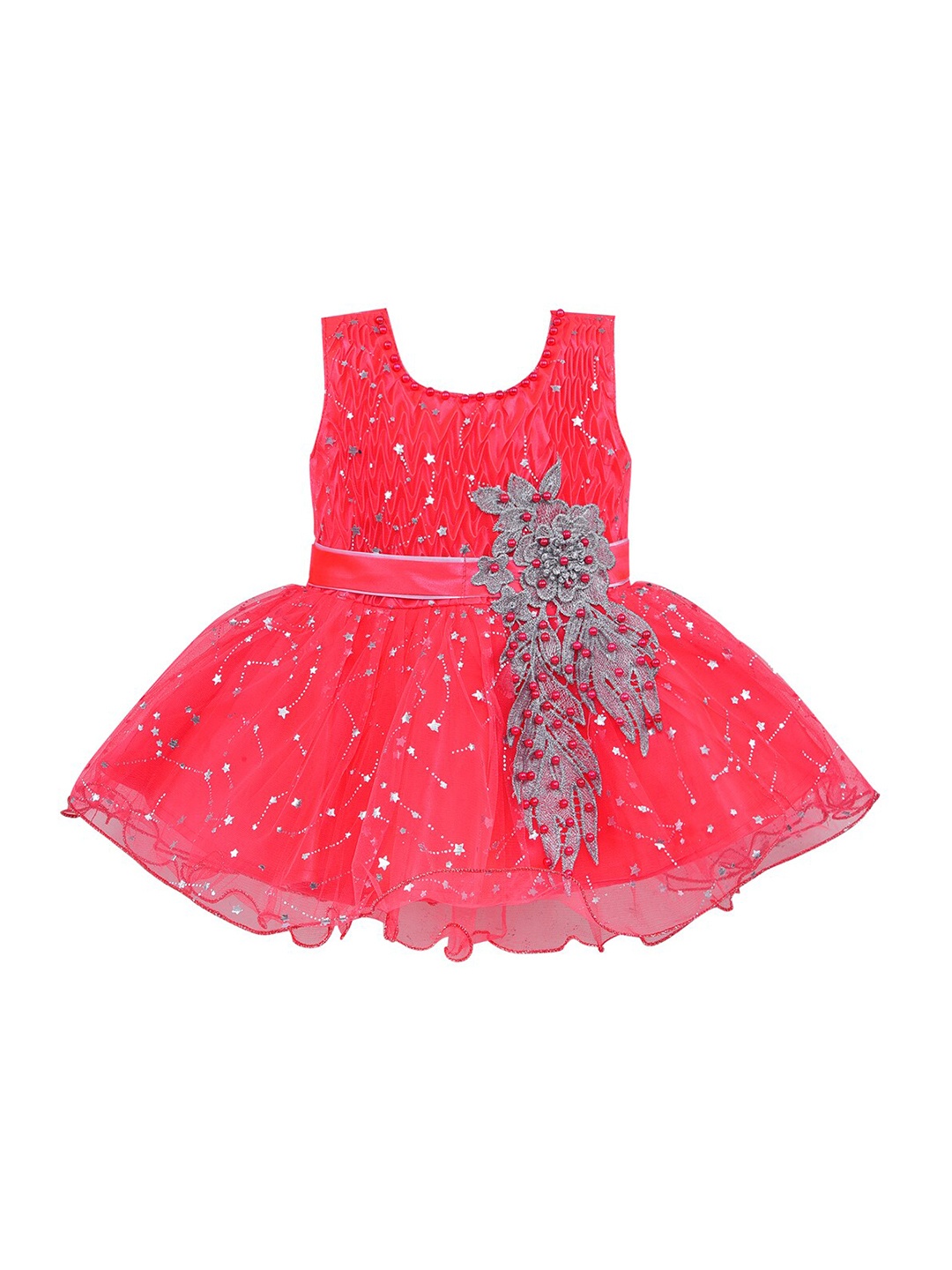 

Wish Karo Girls Red Net Dress