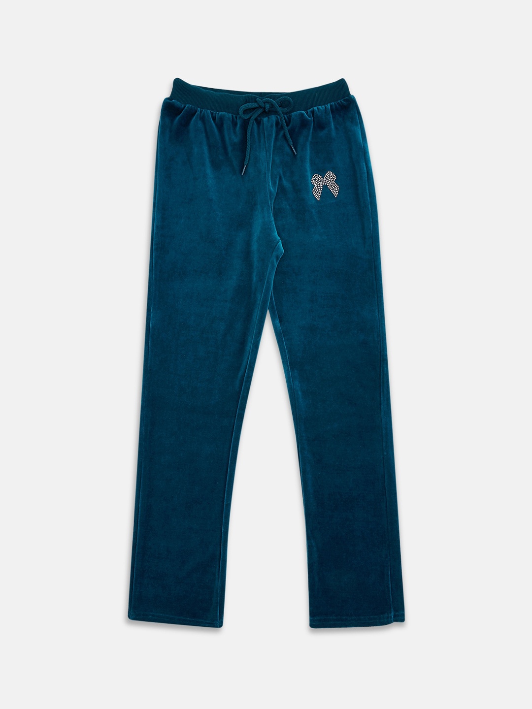 

Pantaloons Junior Girls Teal Blue Cotton Track Pants