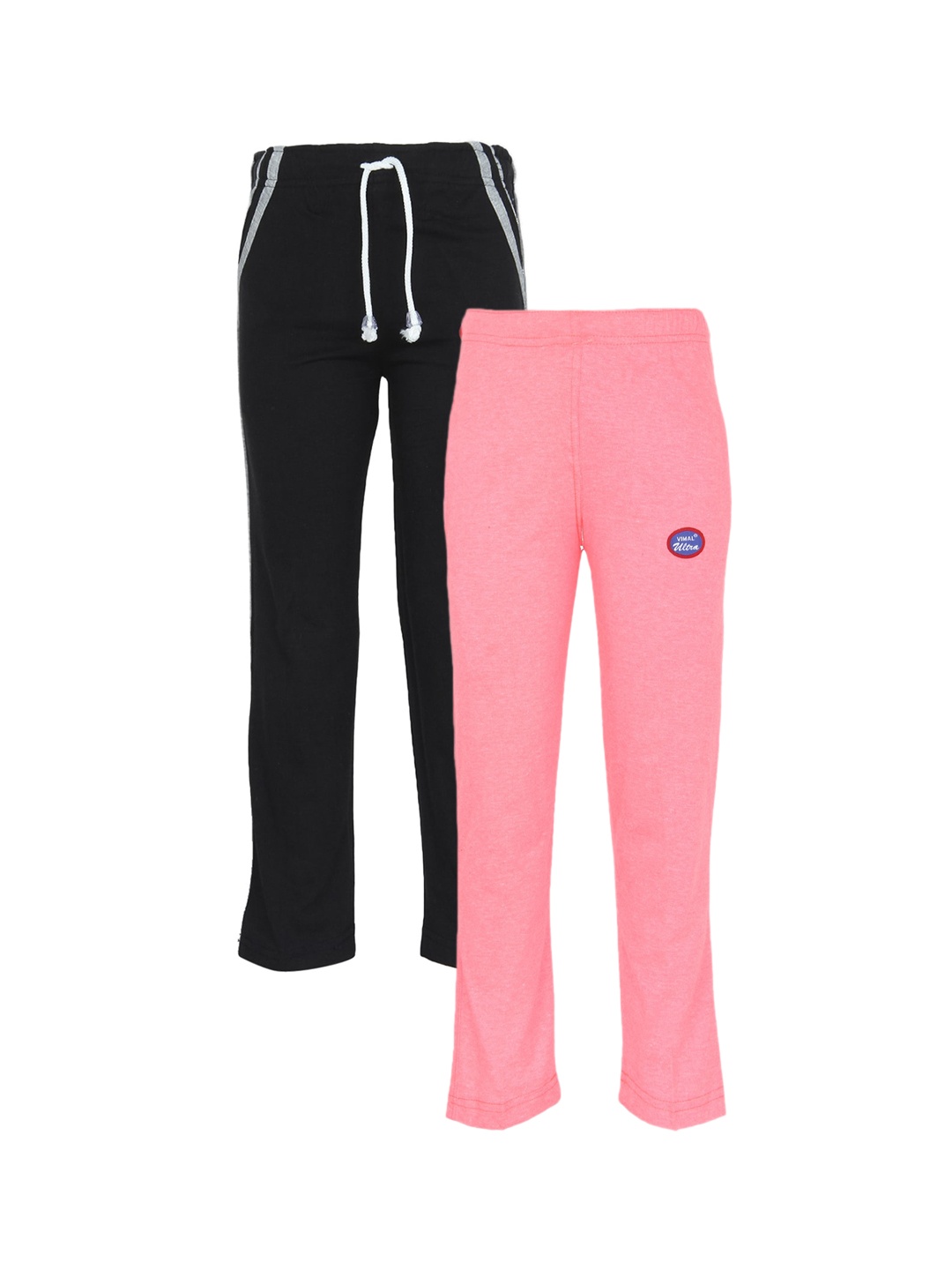 

VIMAL JONNEY Kids Pack of 2 Track Pants, Black