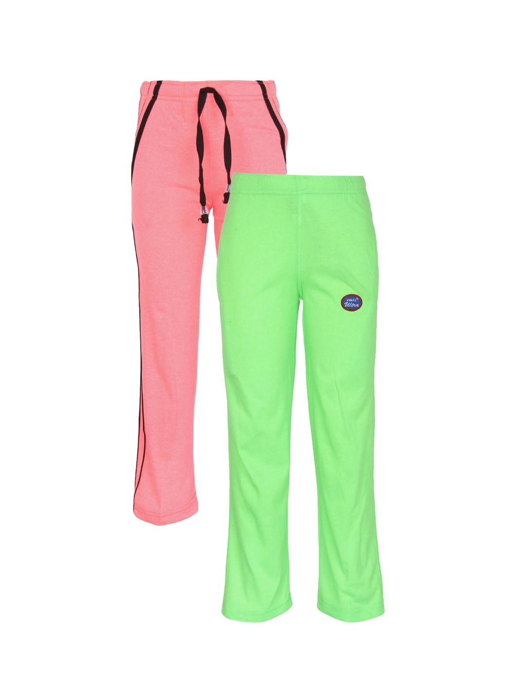 

MACK JONNEY Pack Of 2 Kids Peach & Green Cotton Track Pants