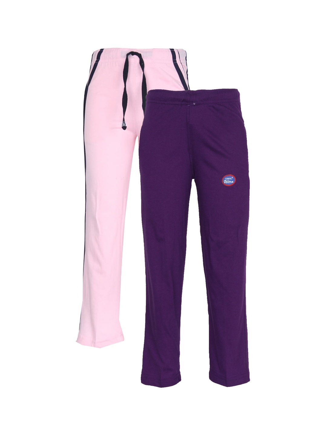 

MACK JONNEY Kids Purple & Pink Pack of 2 Cotton Blended Trackpant