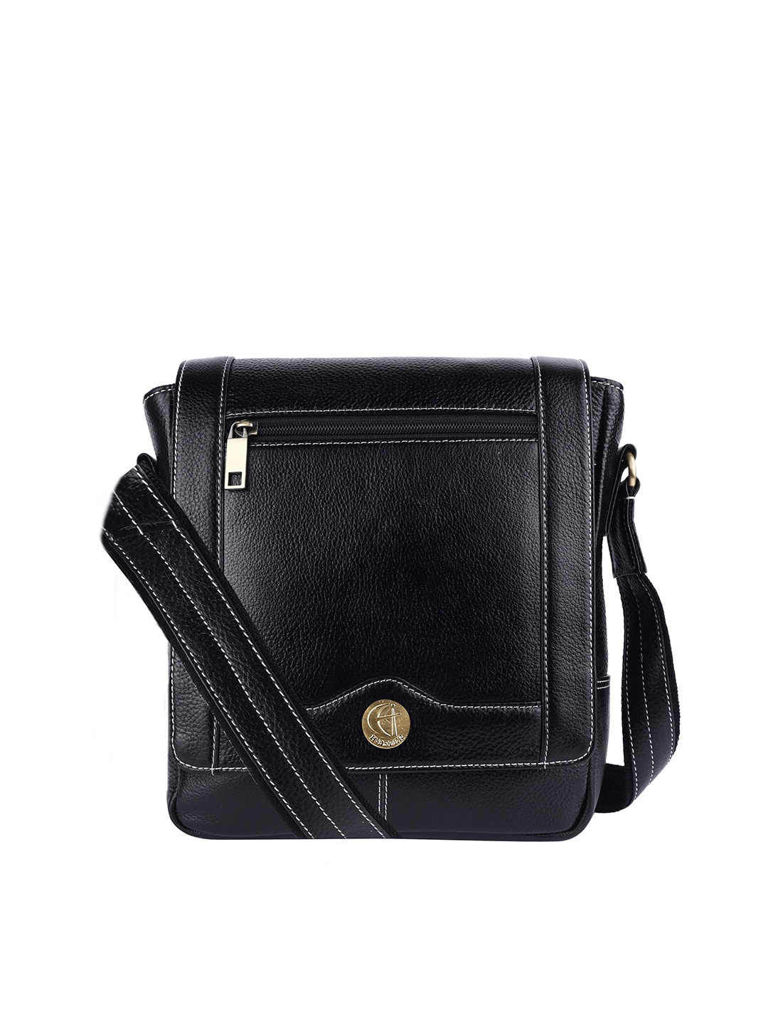 

HiLEDER Leather Messenger Bag, Black