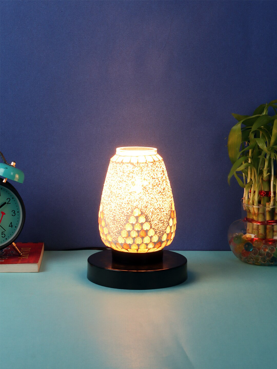 

Devansh Multicoloured Mosaic Glass Table Lamp with Iron Base, Multi