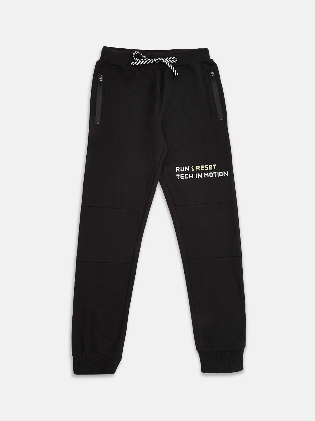 

Pantaloons Junior Boys Black Printed Pure Cotton Joggers