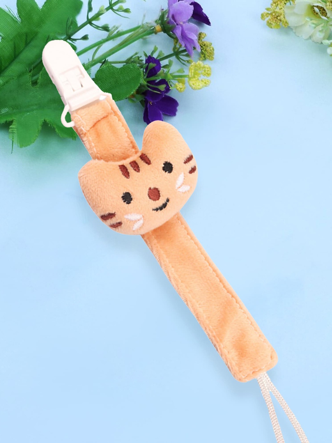 

Baby Moo Beige Bear Pacifier Holder