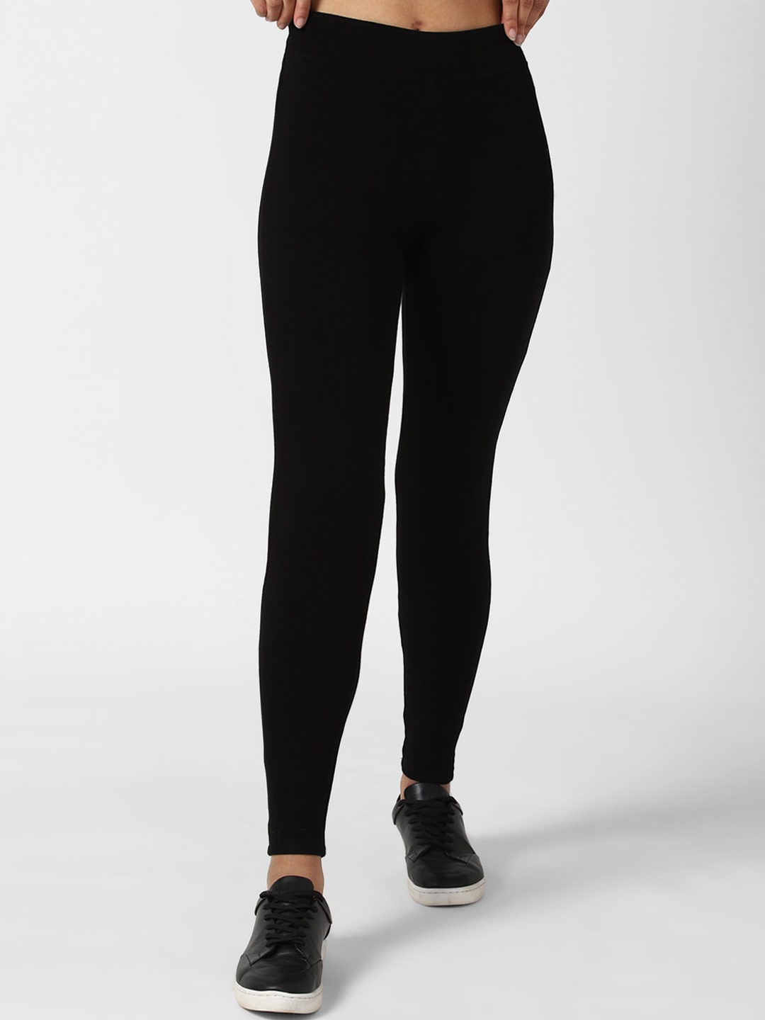 

FOREVER 21 Women Black High-Rise Leggings